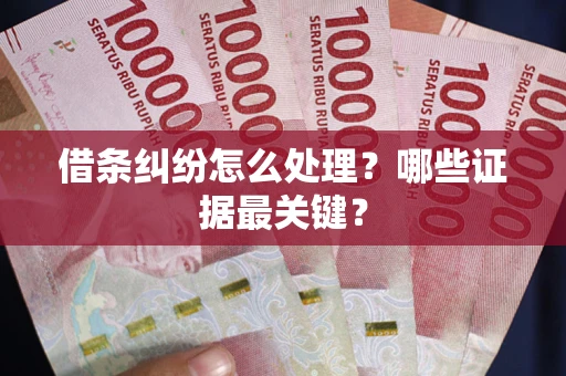 济南借条纠纷怎么处理？哪些证据最关键？